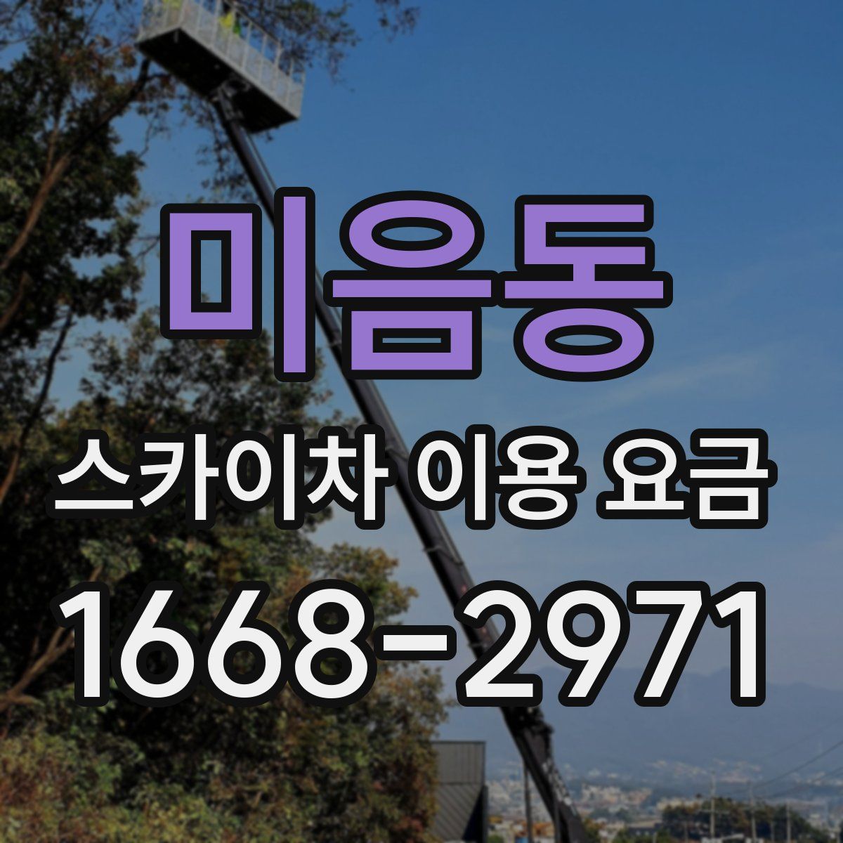 미음동 스카이차 이용 요금