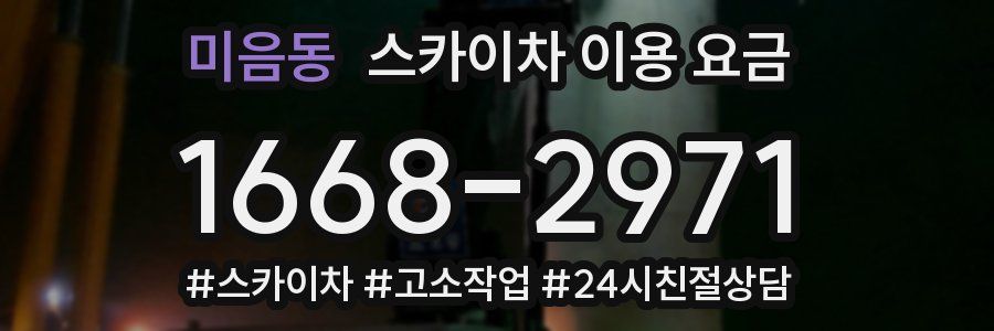 미음동 스카이차 이용 요금