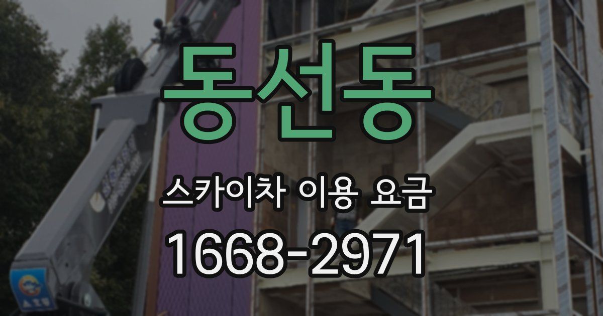 동선동 스카이차 이용 요금