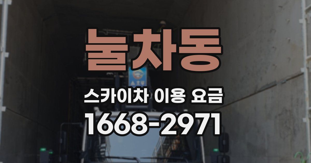 눌차동 스카이차 이용 요금