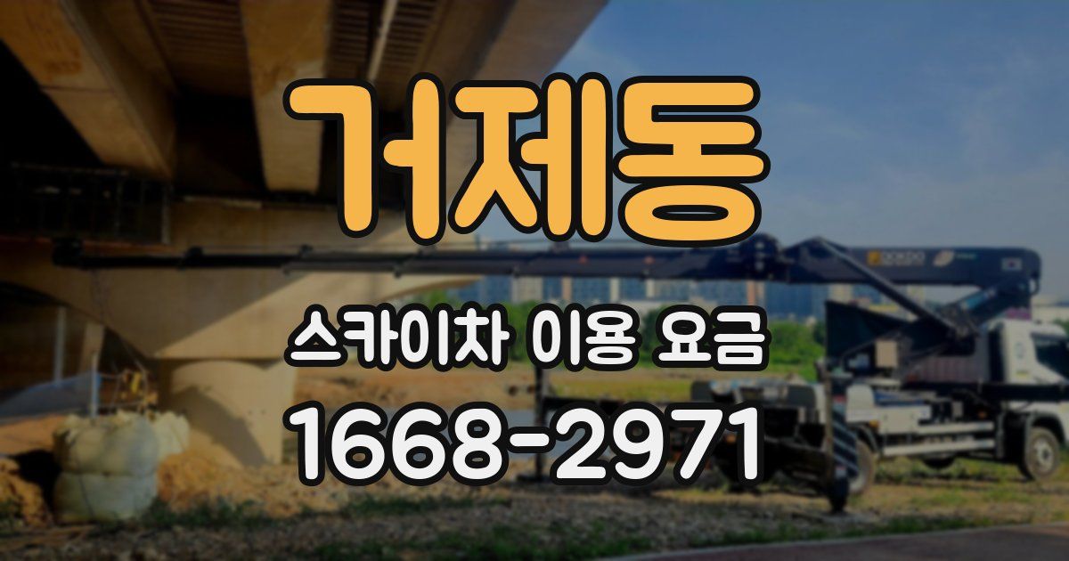 거제동 스카이차 이용 요금