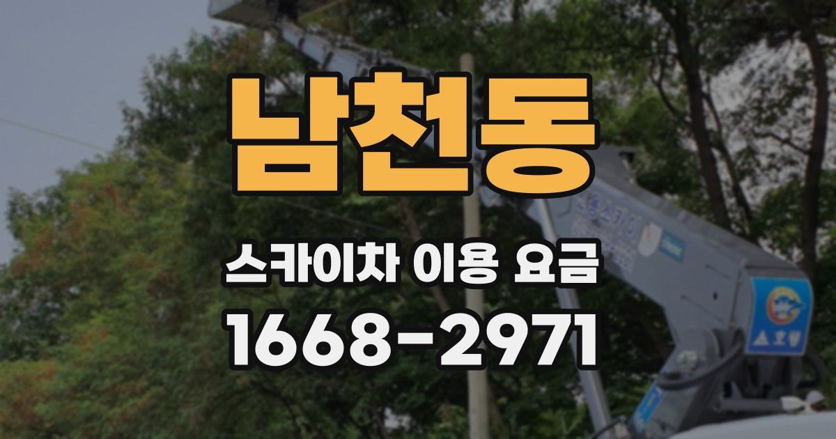 남천동 스카이차 이용 요금