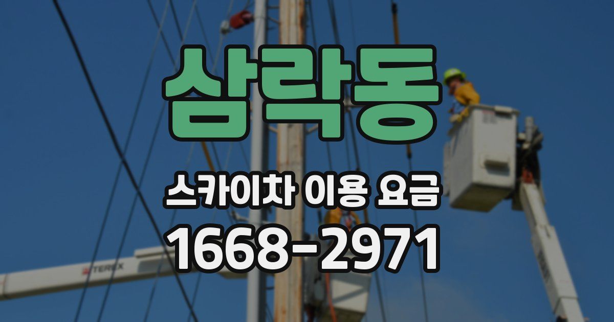 삼락동 스카이차 이용 요금