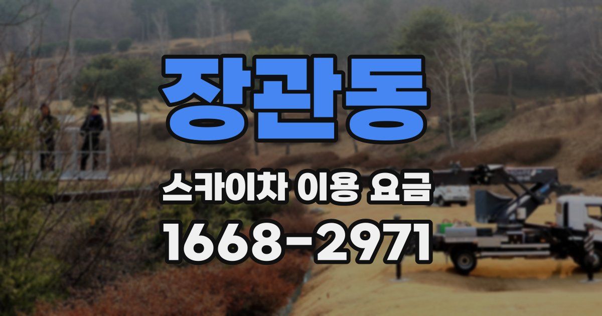 장관동 스카이차 이용 요금