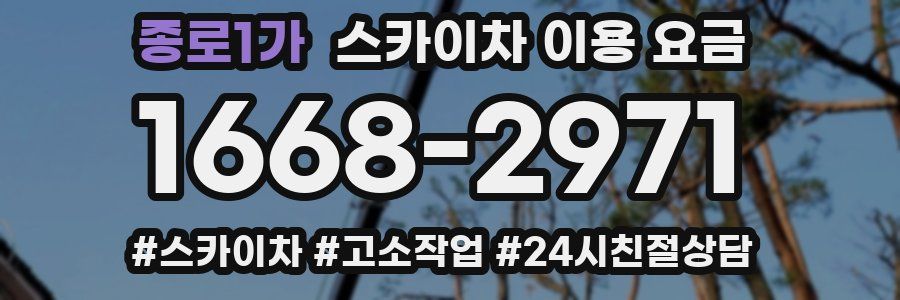 종로1가 스카이차 이용 요금