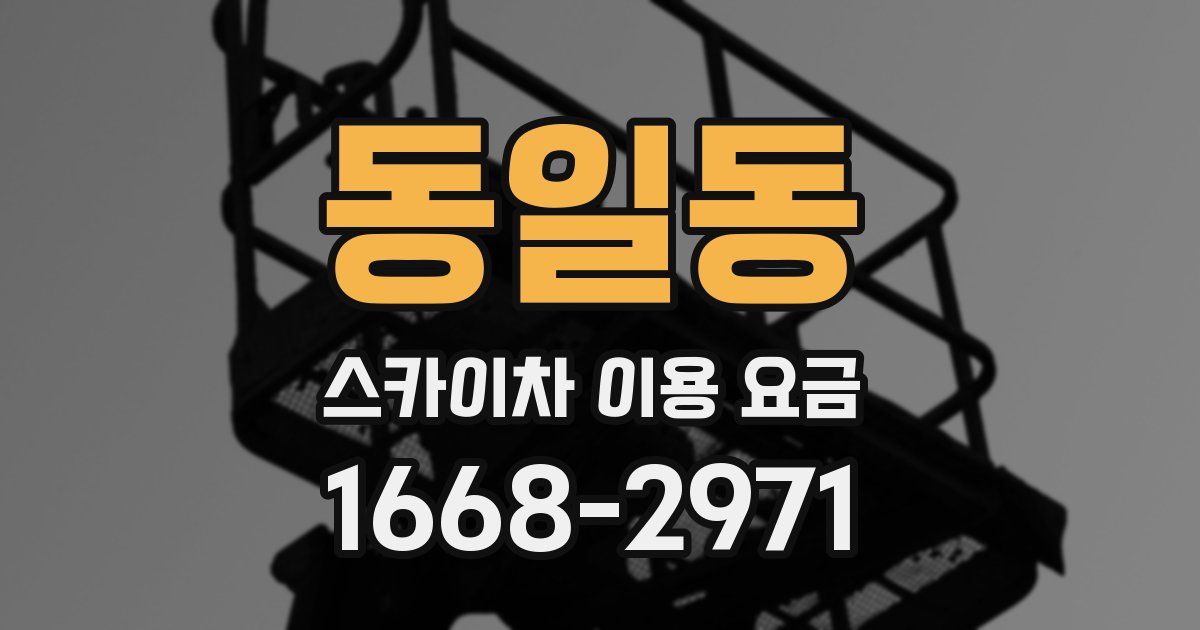 동일동 스카이차 이용 요금