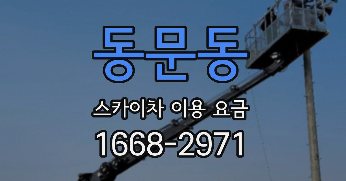 동문동 스카이차 이용 요금