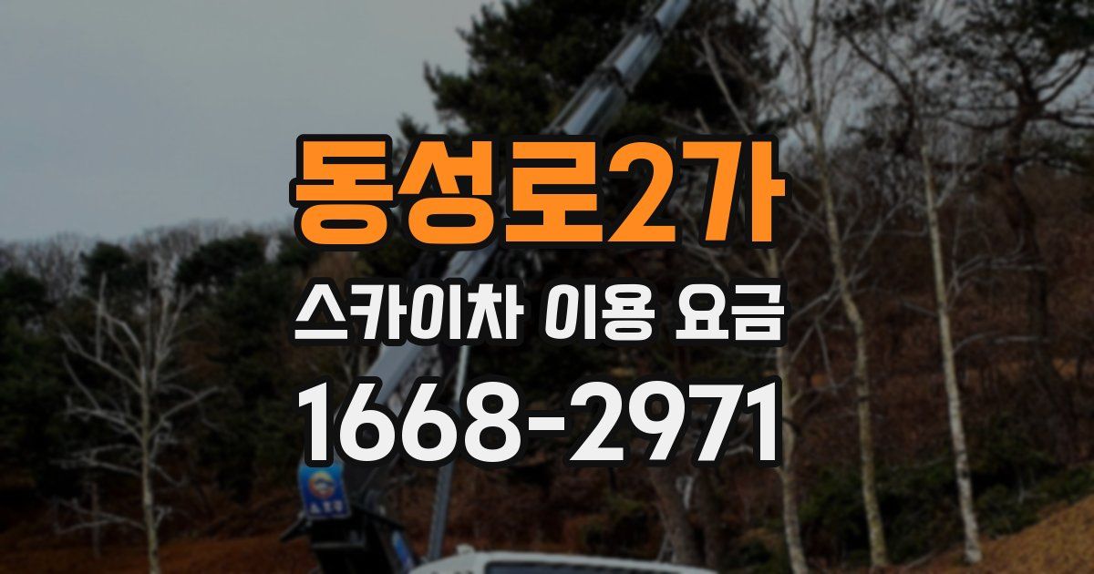 동성로2가 스카이차 이용 요금