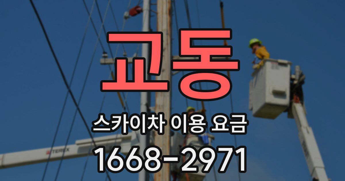 교동 스카이차 이용 요금