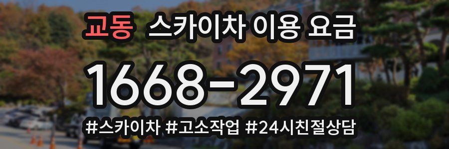 교동 스카이차 이용 요금