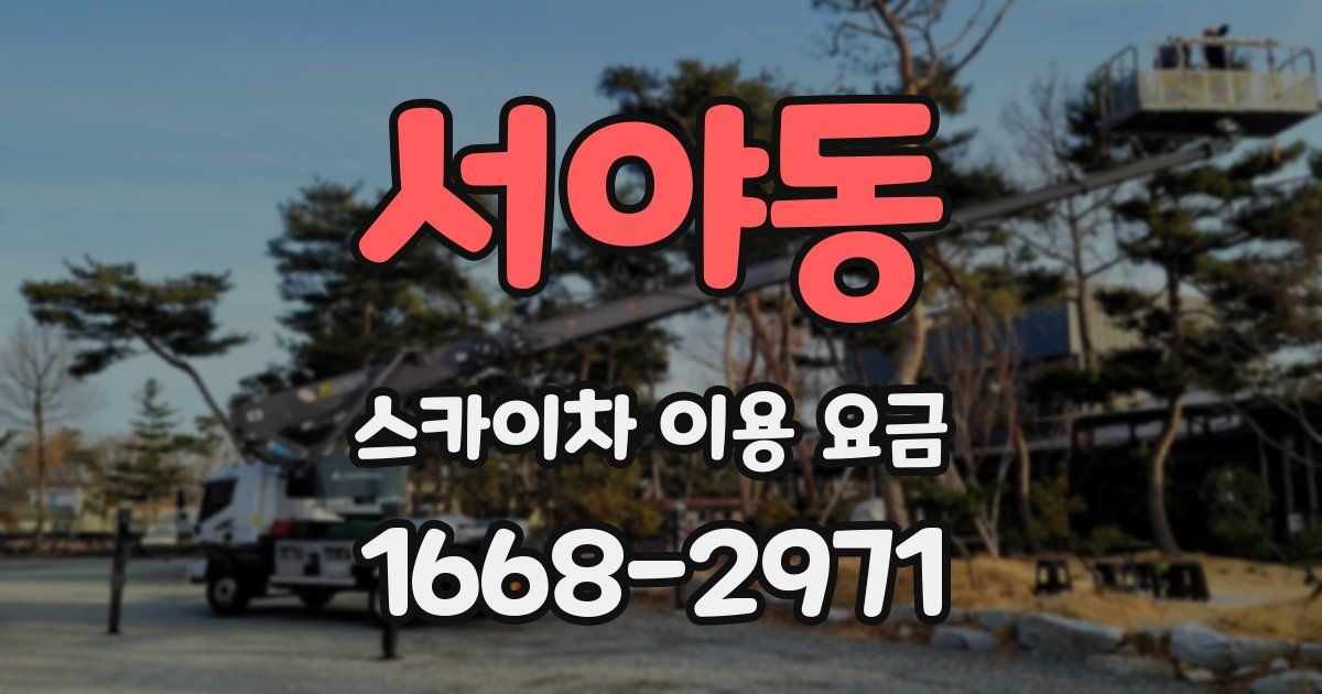 서야동 스카이차 이용 요금