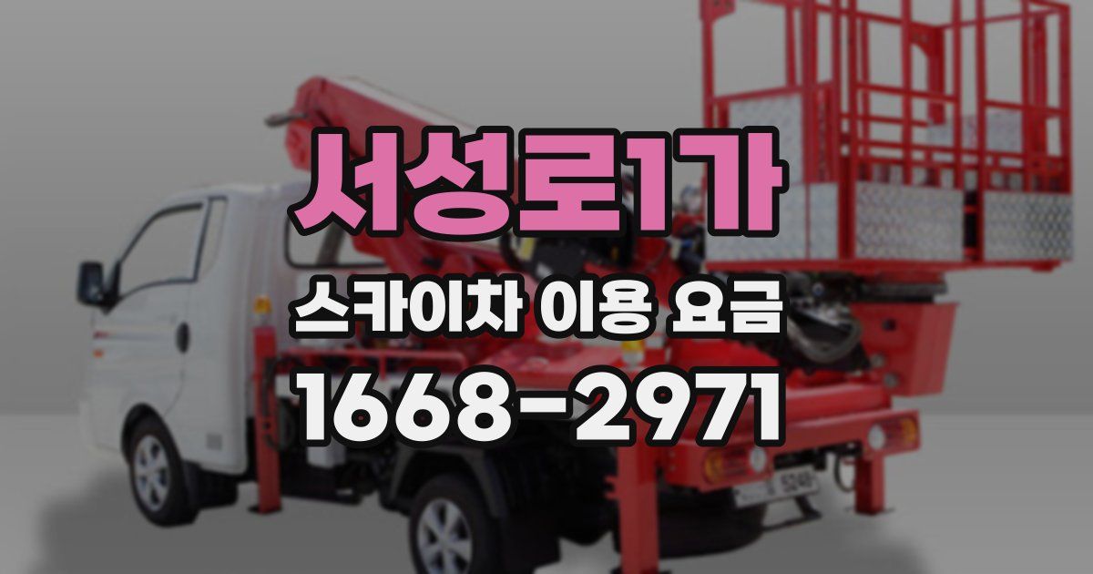 서성로1가 스카이차 이용 요금