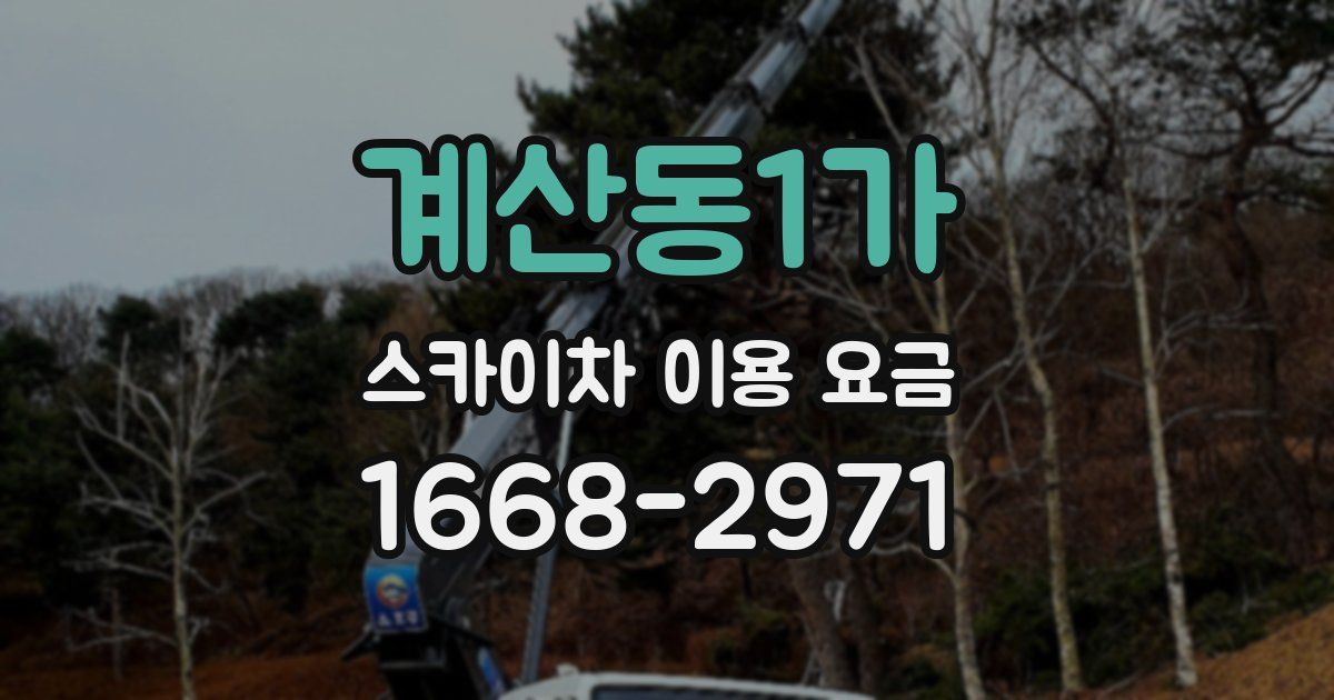 계산동1가 스카이차 이용 요금