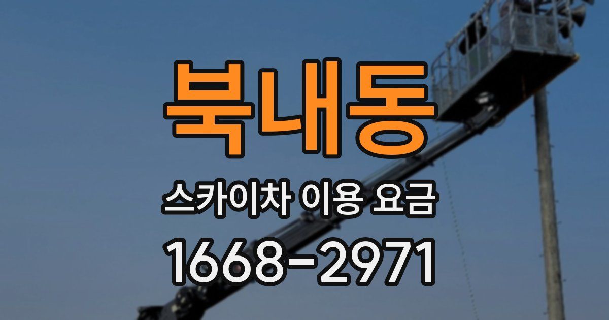 북내동 스카이차 이용 요금