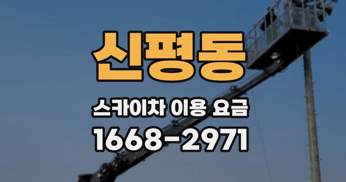 신평동 스카이차 이용 요금