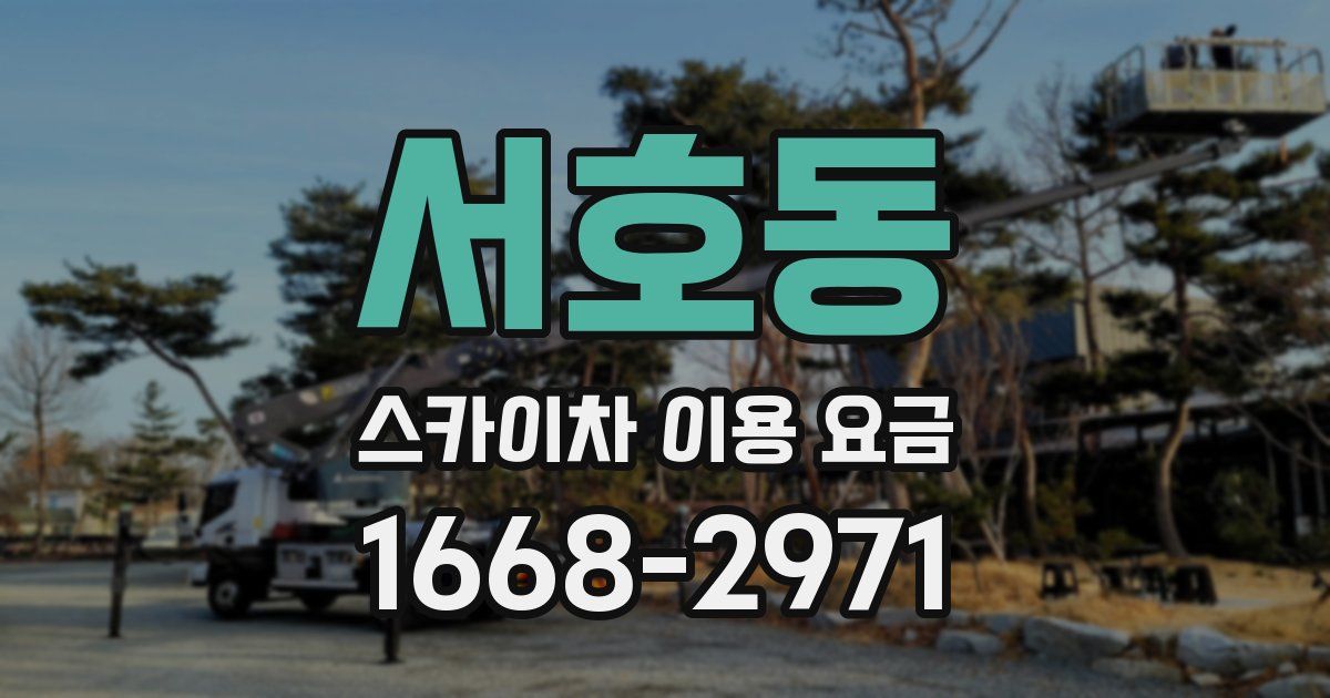 서호동 스카이차 이용 요금