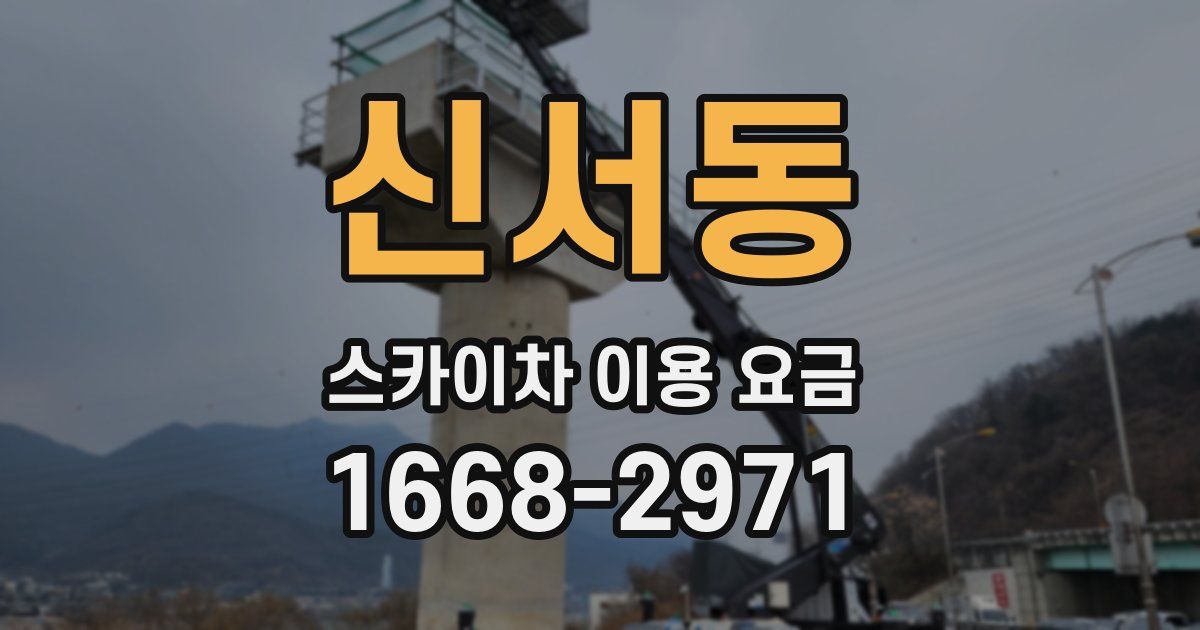 신서동 스카이차 이용 요금