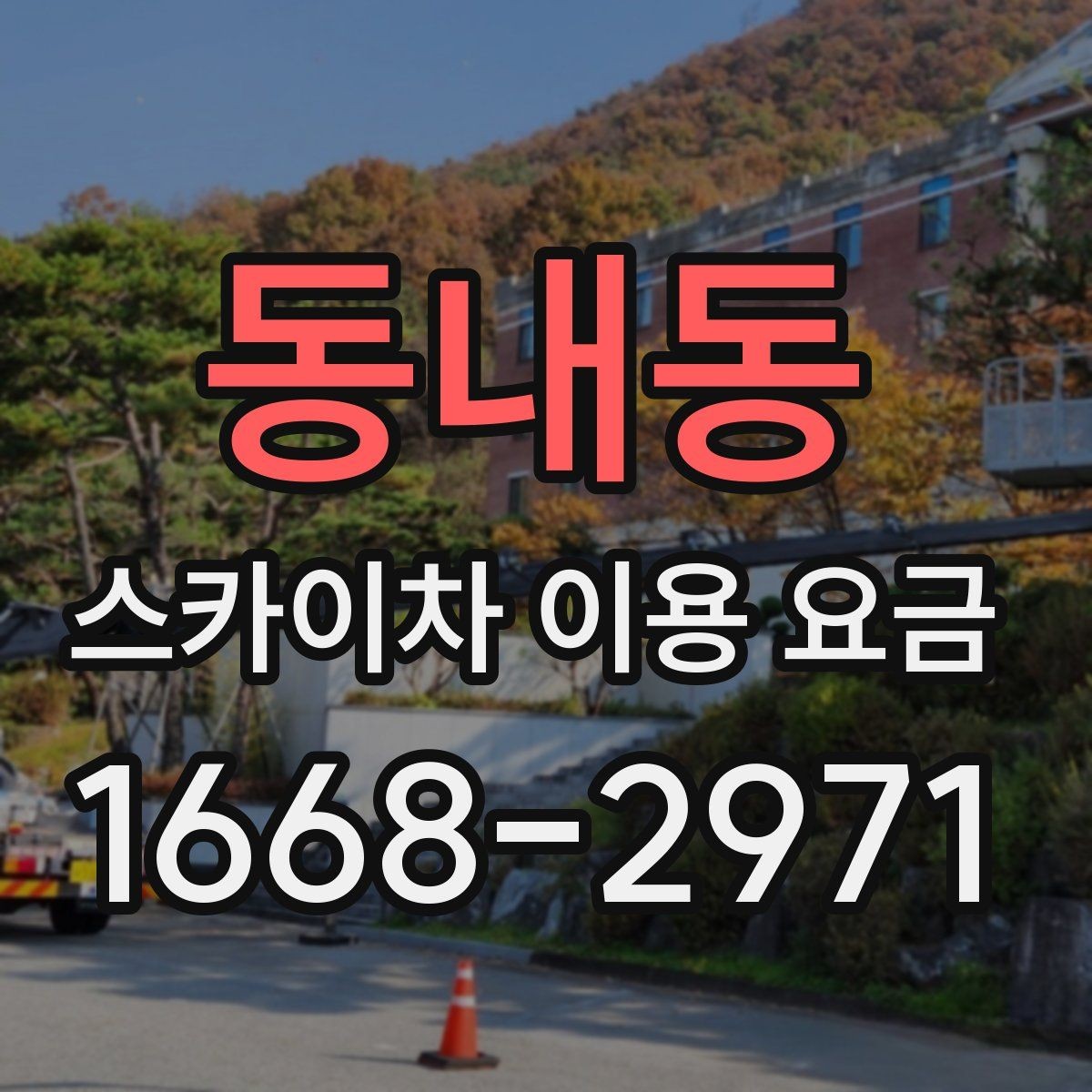 동내동 스카이차 이용 요금 비교 전 살펴볼 항목
