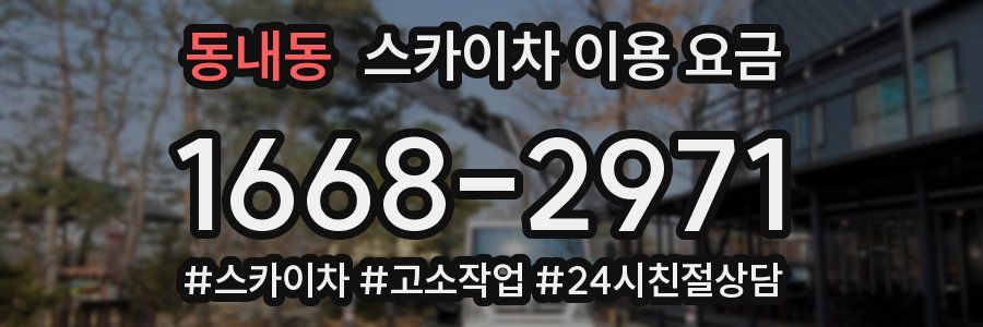 동내동 스카이차 이용 요금