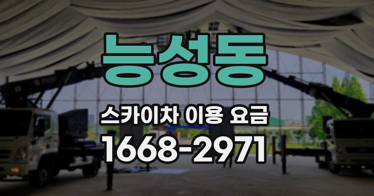 능성동 스카이차 이용 요금