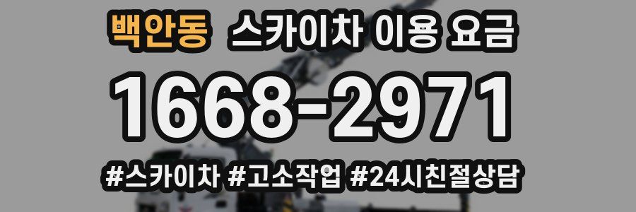 백안동 스카이차 이용 요금