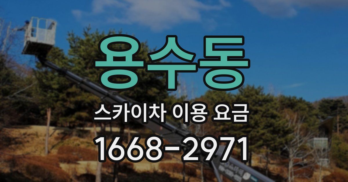 용수동 스카이차 이용 요금