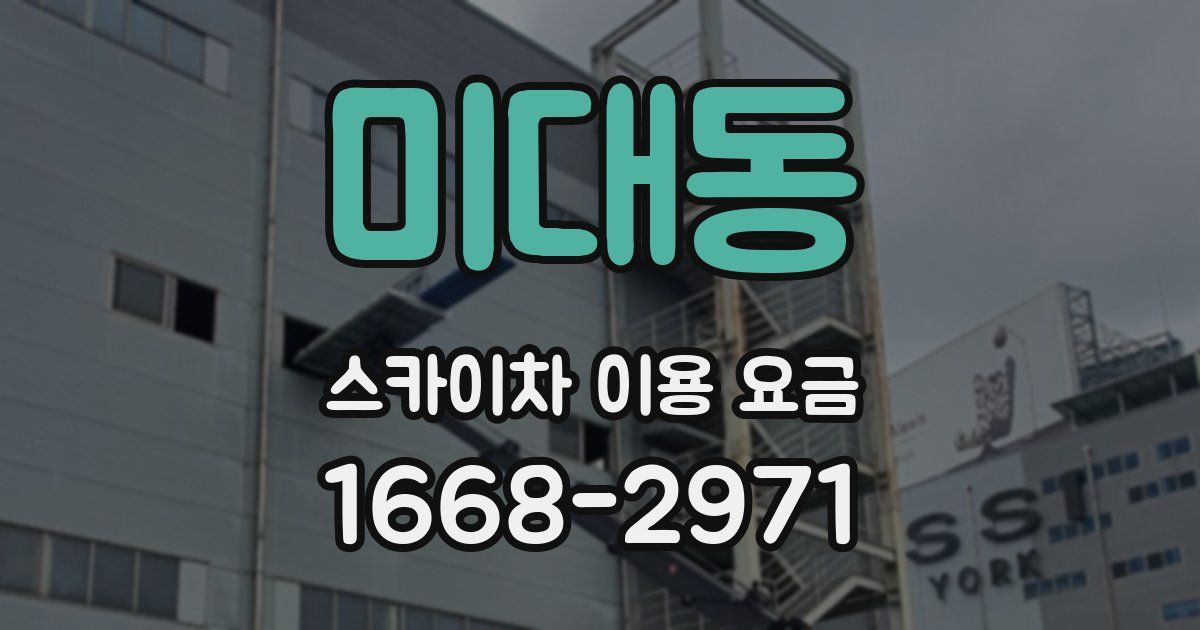 미대동 스카이차 이용 요금