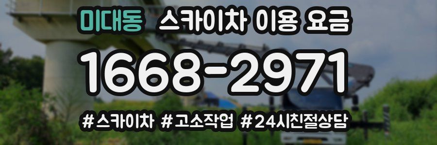 미대동 스카이차 이용 요금
