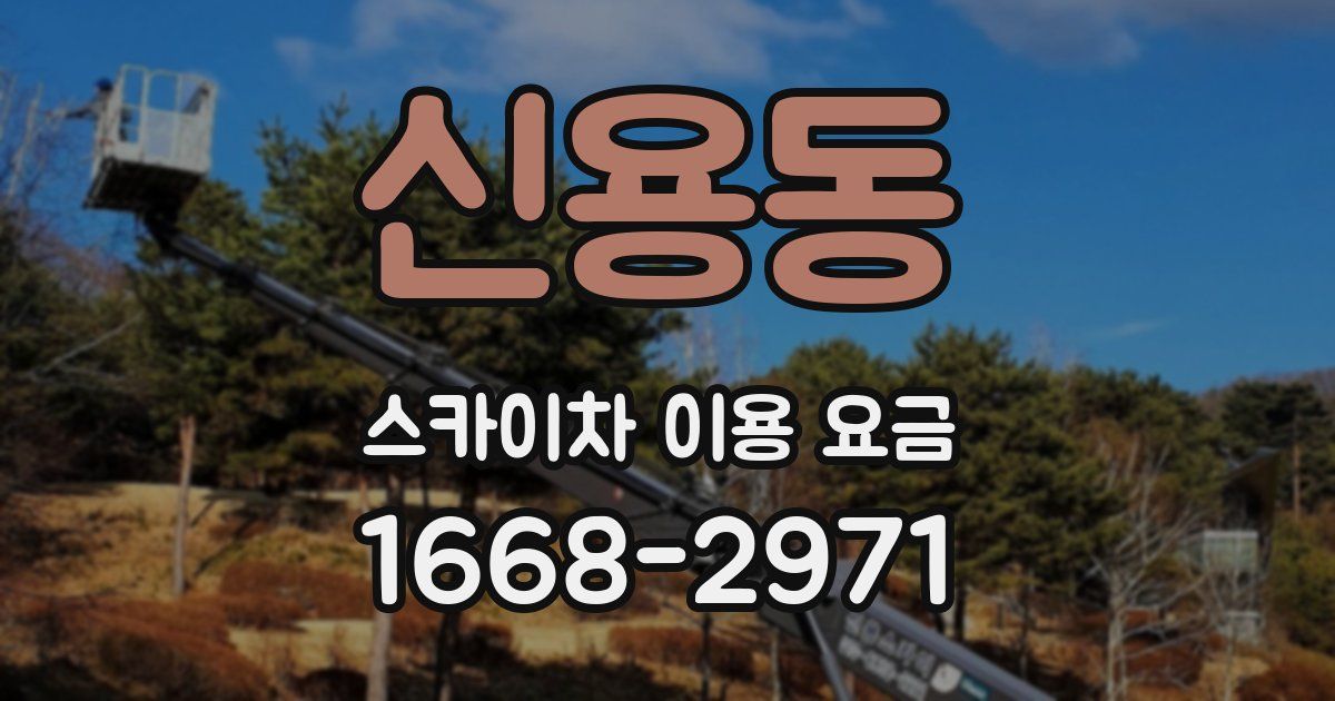 신용동 스카이차 이용 요금
