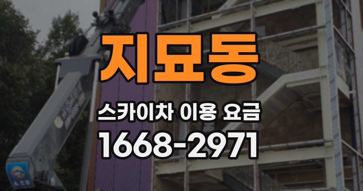 지묘동 스카이차 이용 요금