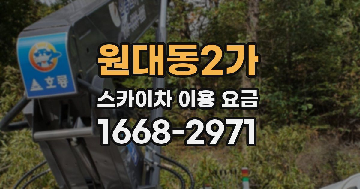 원대동2가 스카이차 이용 요금