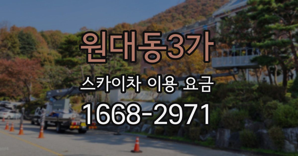 원대동3가 스카이차 이용 요금