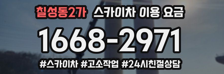 칠성동2가 스카이차 이용 요금