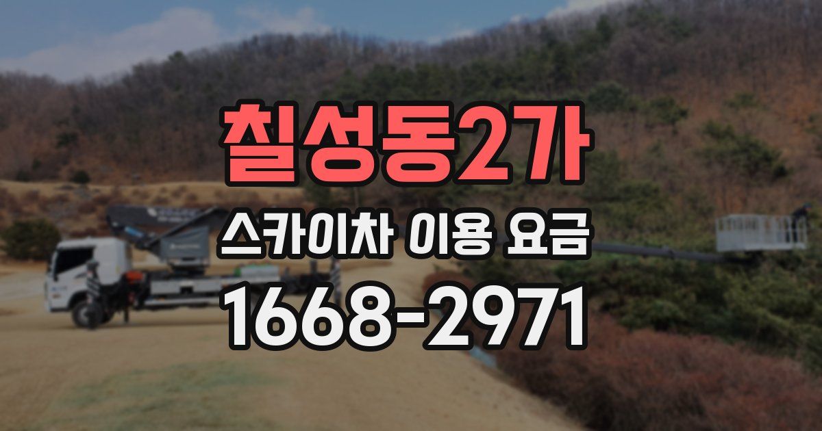 칠성동2가 스카이차 이용 요금