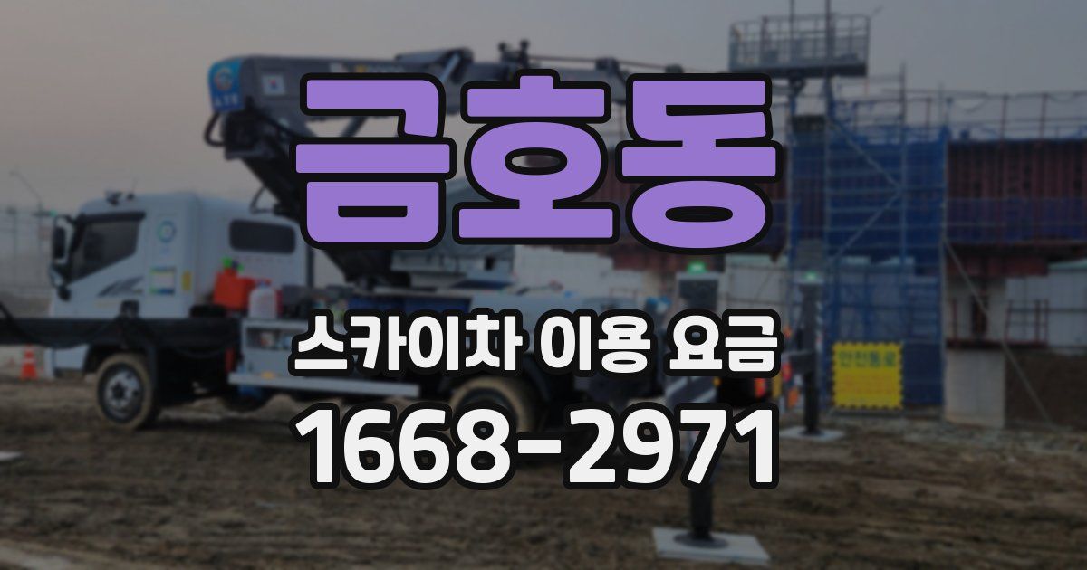 금호동 스카이차 이용 요금