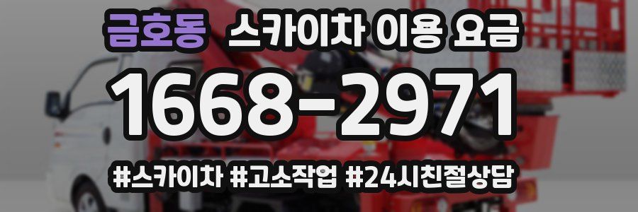 금호동 스카이차 이용 요금