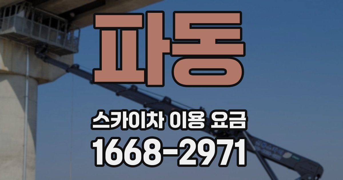 파동 스카이차 이용 요금