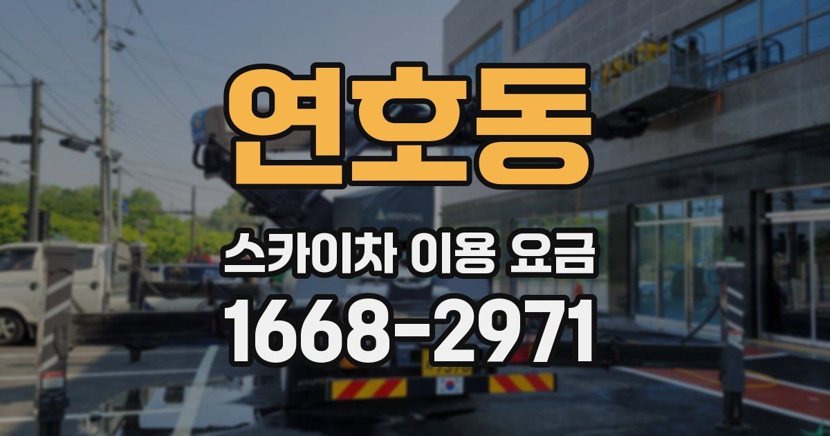 연호동 스카이차 이용 요금