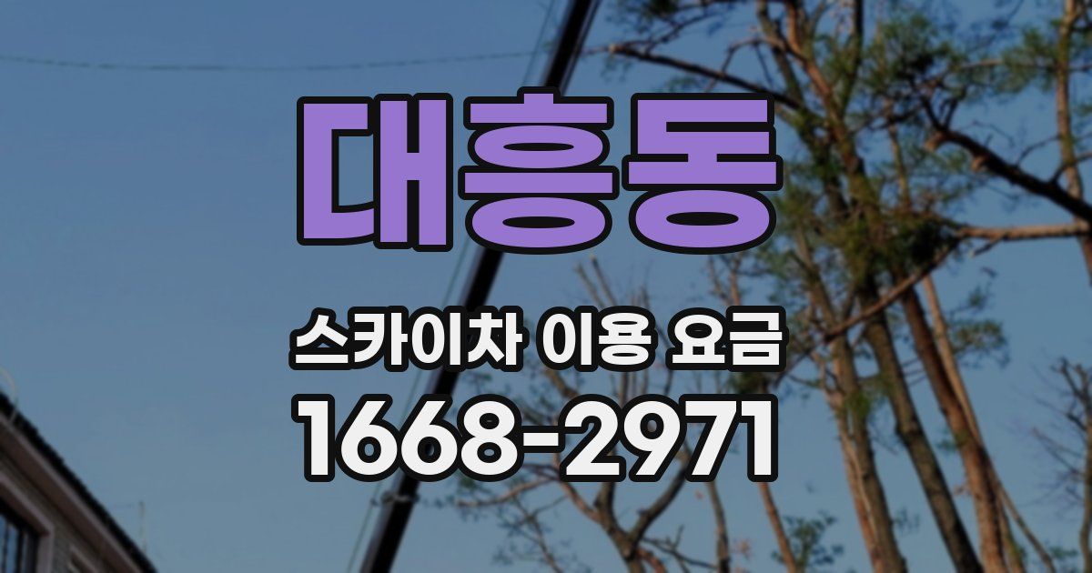 대흥동 스카이차 이용 요금