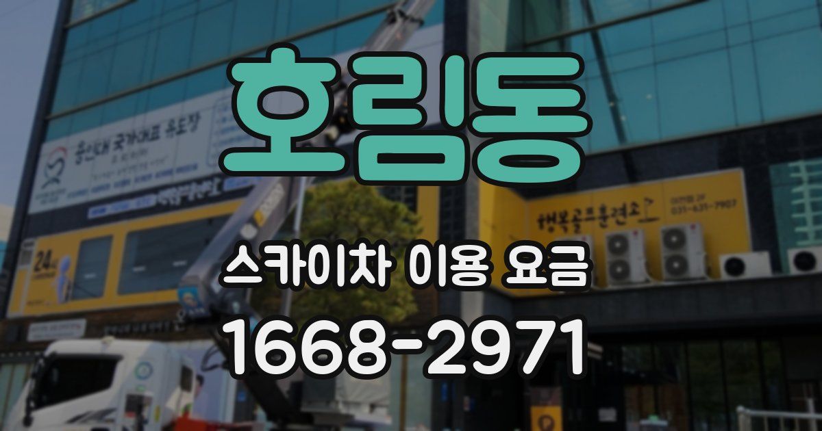 호림동 스카이차 이용 요금