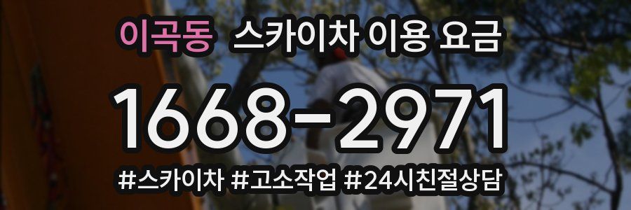 이곡동 스카이차 이용 요금