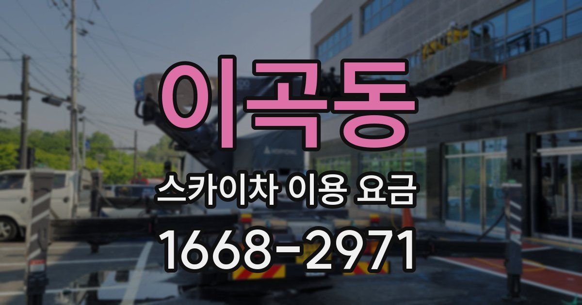 이곡동 스카이차 이용 요금