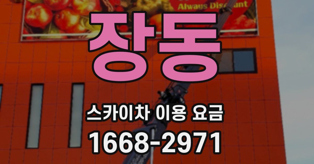 장동 스카이차 이용 요금