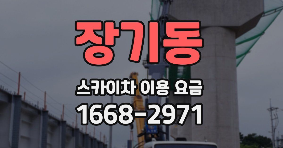 장기동 스카이차 이용 요금