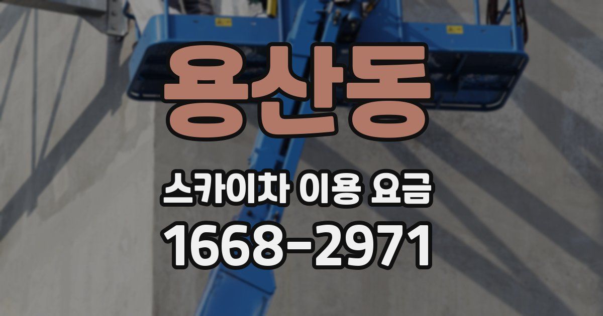 용산동 스카이차 이용 요금