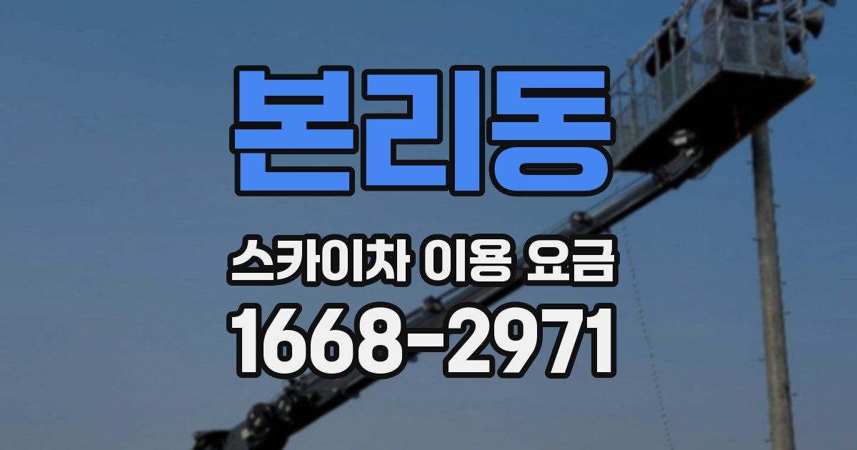 본리동 스카이차 이용 요금