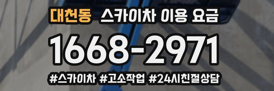 대천동 스카이차 이용 요금