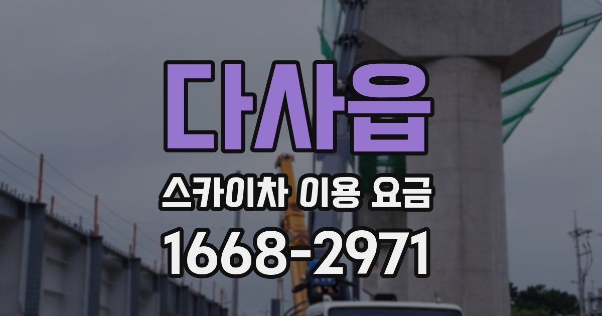 다사읍 스카이차 이용 요금