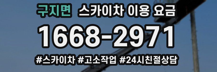 구지면 스카이차 이용 요금