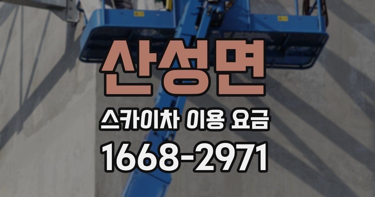 산성면 스카이차 이용 요금